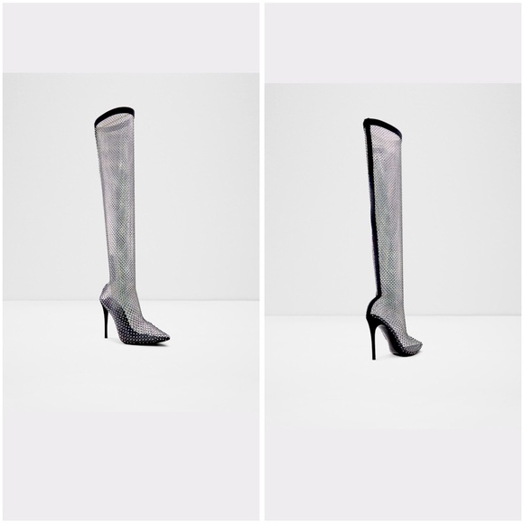 Arturi Rhinestone Over the Knee Boots - Picture 1 of 7